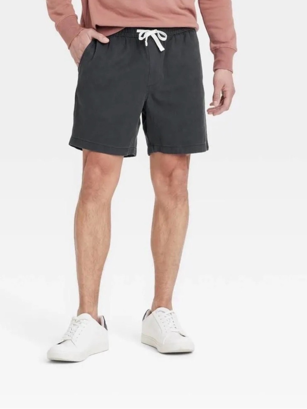 Goodfellow & Co Charcoal Gray Drawstring Flat Front Shorts